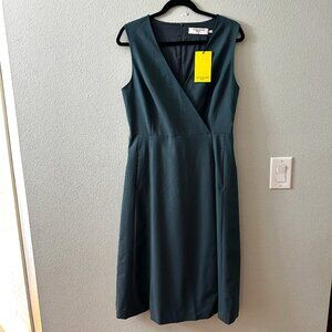 NWOT Missing Belt - MM Lafleur Angel 1.0 Midi Dress In BLUE JADE